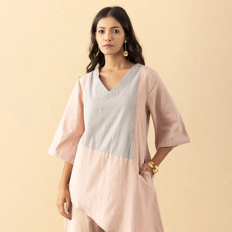 Cotton Co-Ord Set For Women | Dusky Pink