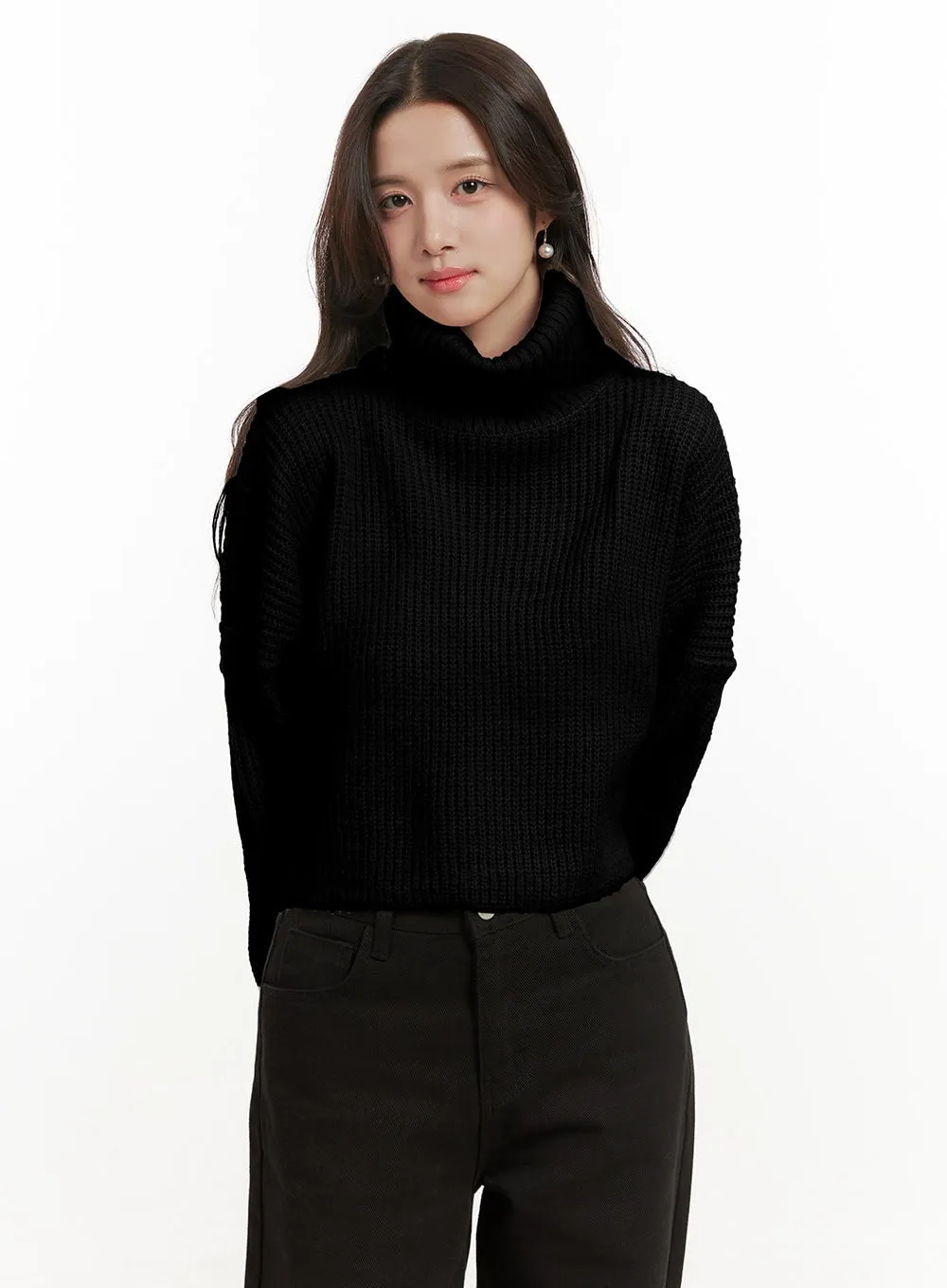 Cozy Chic Crop Turtle Neck Sweater  ON429