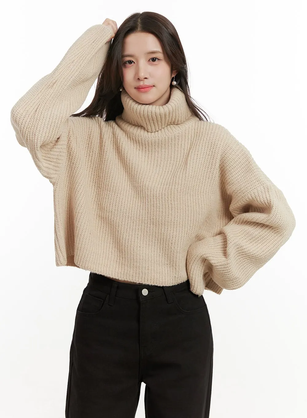 Cozy Chic Crop Turtle Neck Sweater  ON429