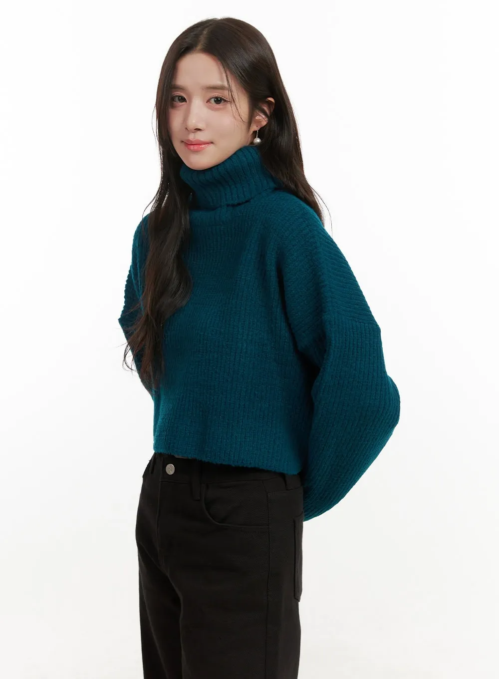 Cozy Chic Crop Turtle Neck Sweater  ON429