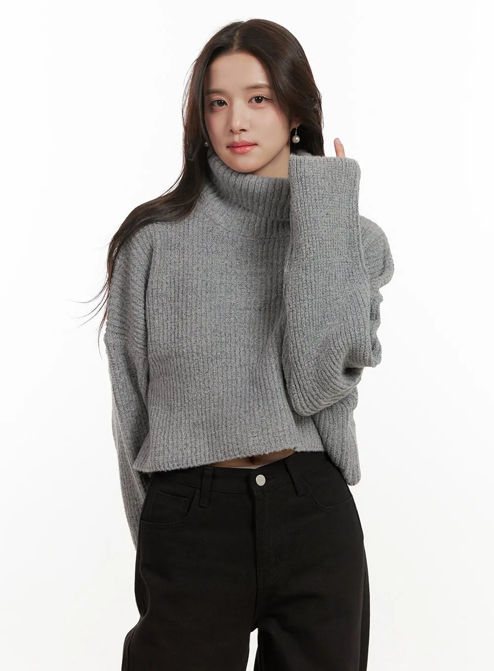 Cozy Chic Crop Turtle Neck Sweater  ON429