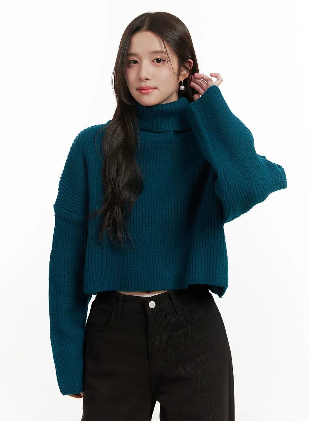 Cozy Chic Crop Turtle Neck Sweater  ON429