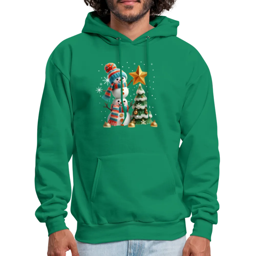 Cute Christmas Funny Snowman Decorating Tree Hoodie