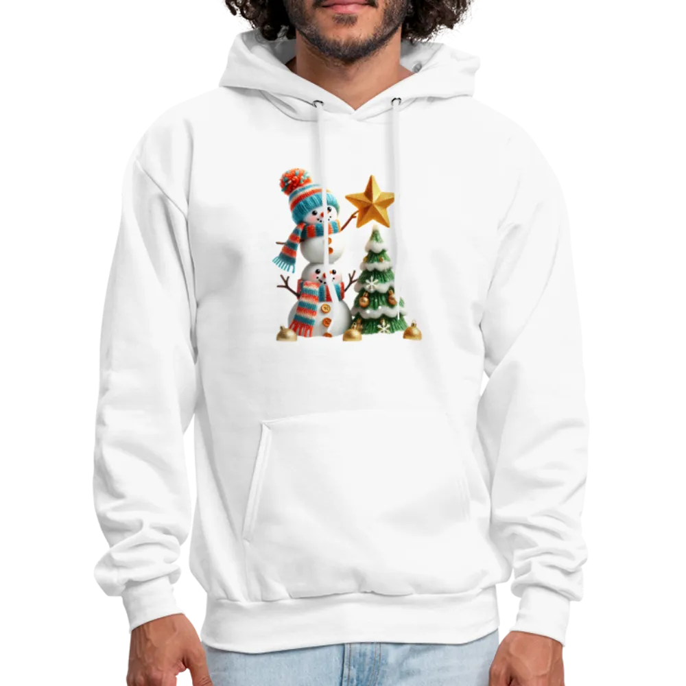 Cute Christmas Funny Snowman Decorating Tree Hoodie