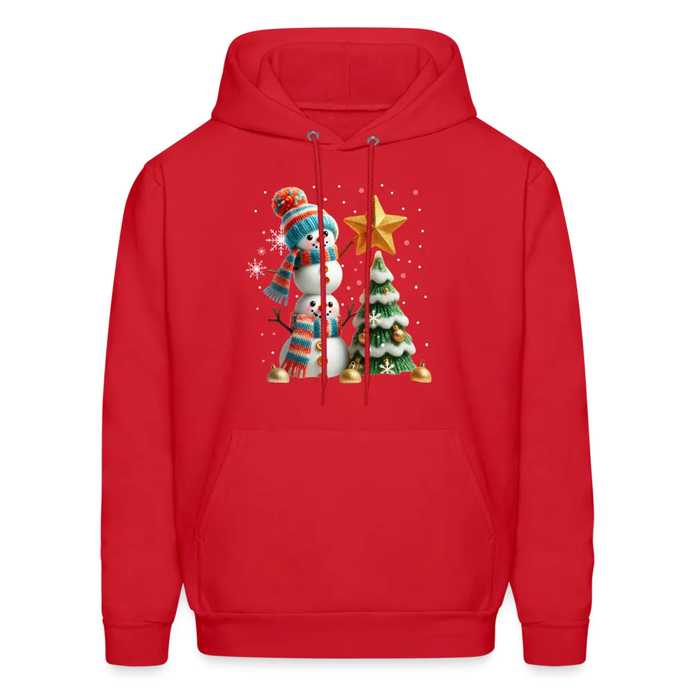 Cute Christmas Funny Snowman Decorating Tree Hoodie