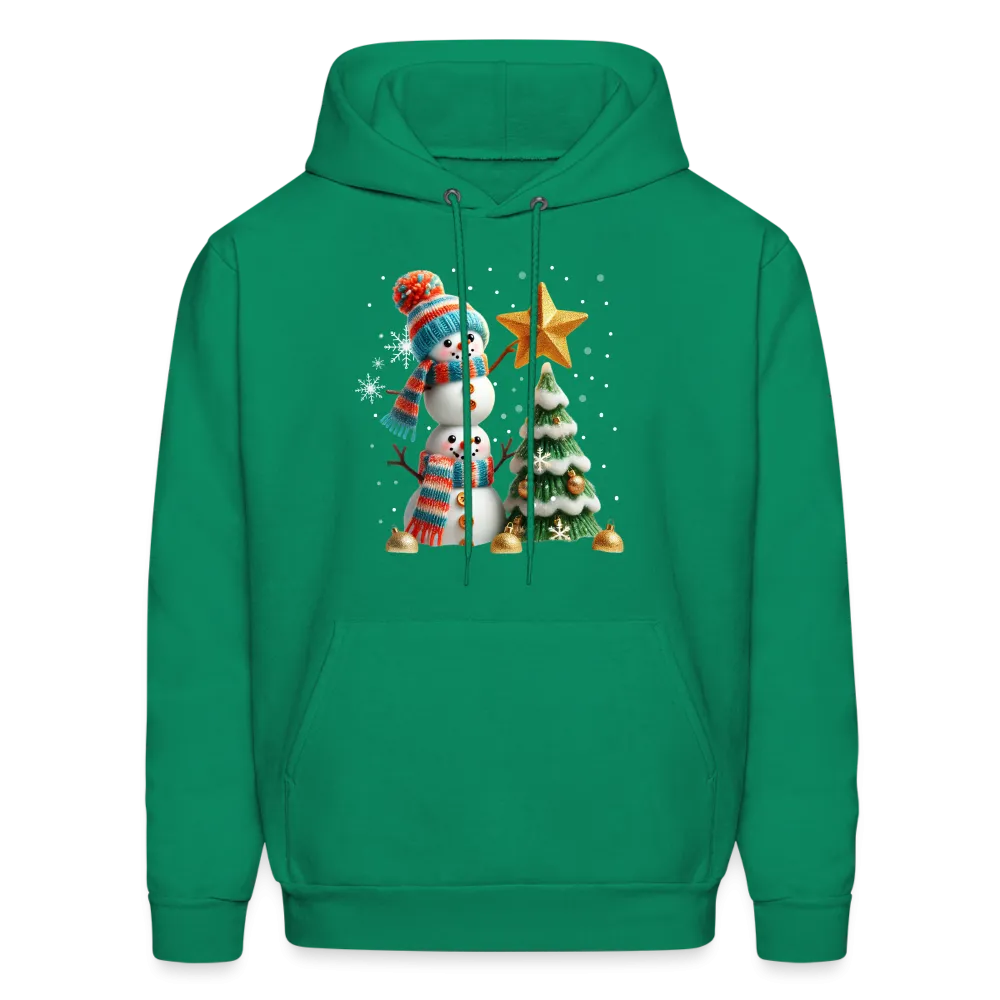 Cute Christmas Funny Snowman Decorating Tree Hoodie