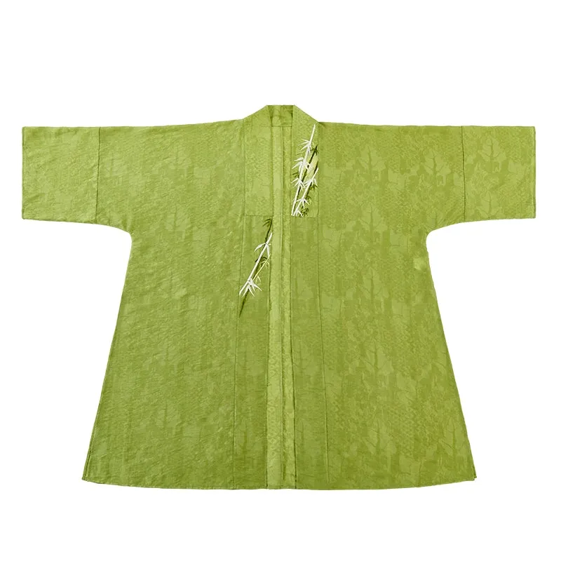 Distant Forest 尽林处 Modernized Song Dynasty Embroidered Bamboo Beizi & Baidiequn Set