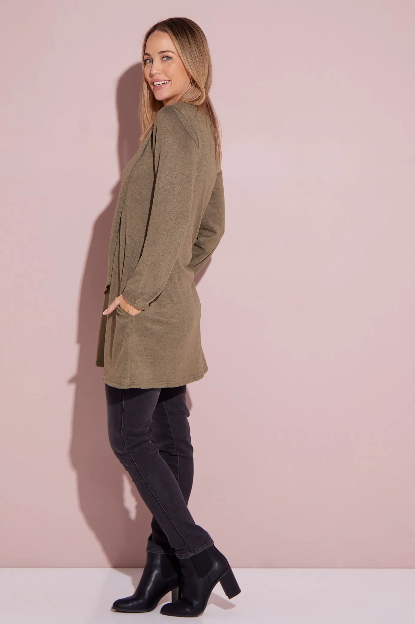 Divina Knit Tunic - Khaki