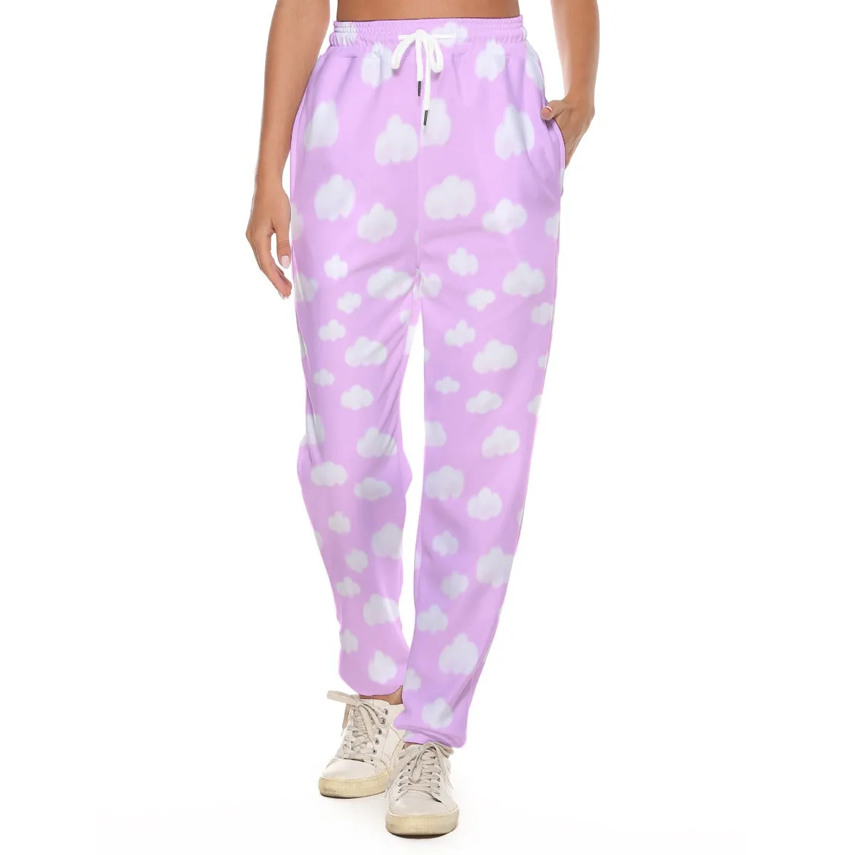 Dreamy Clouds Women's Sweatpants (Taffy Pink)