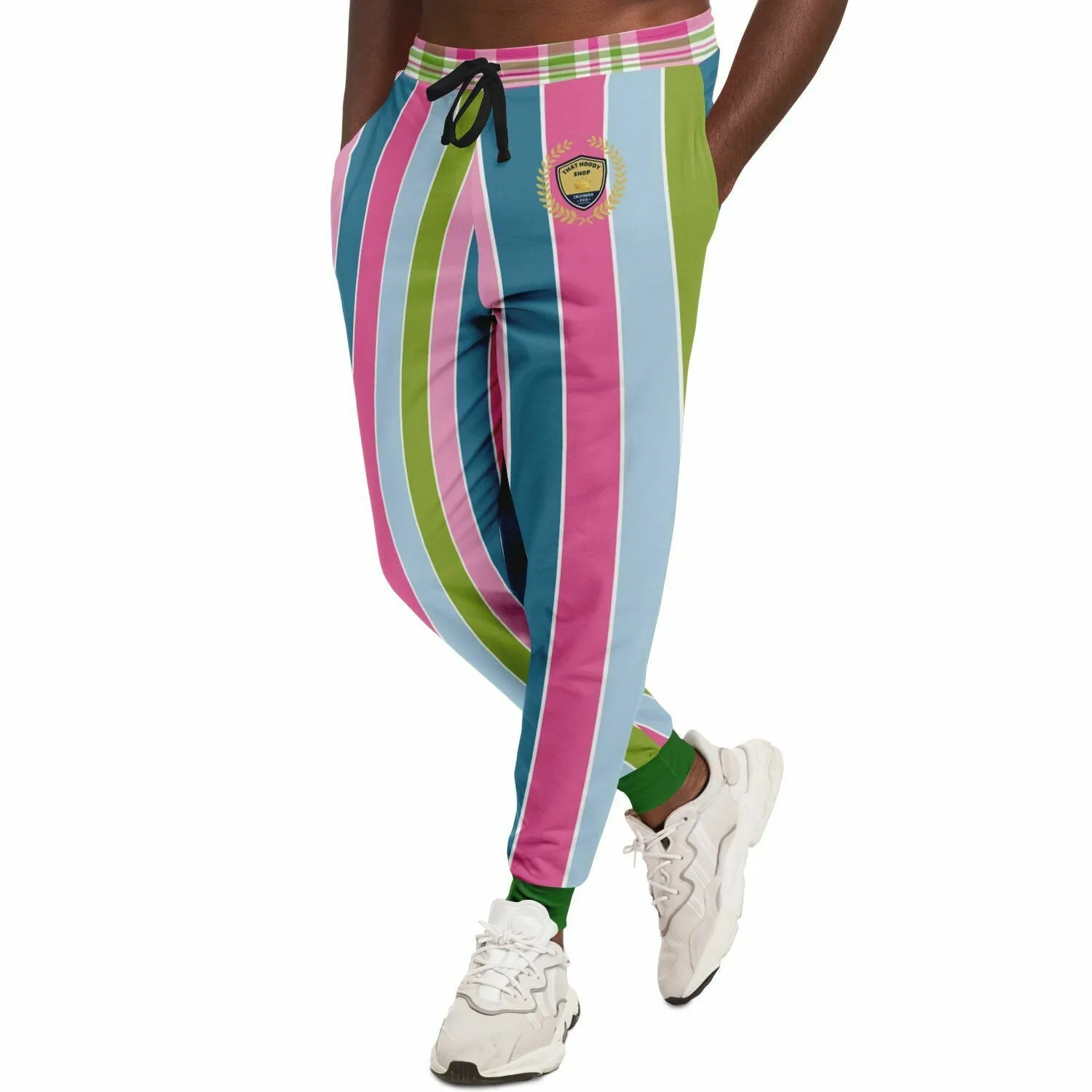 Easter Pastel Rugby Stripe Eco-Poly Unisex Joggers