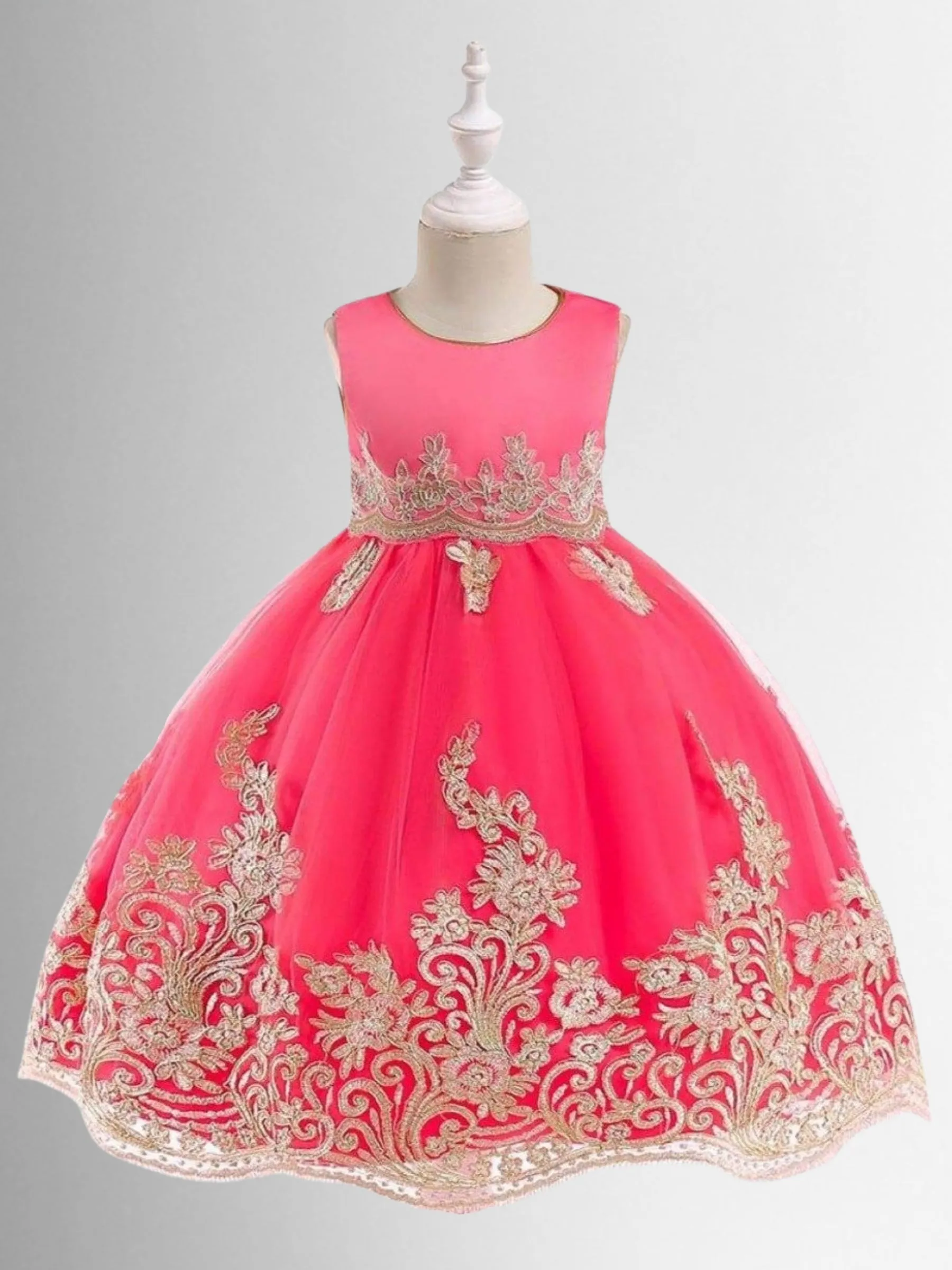 Elegant Flourish Lace Party Dress