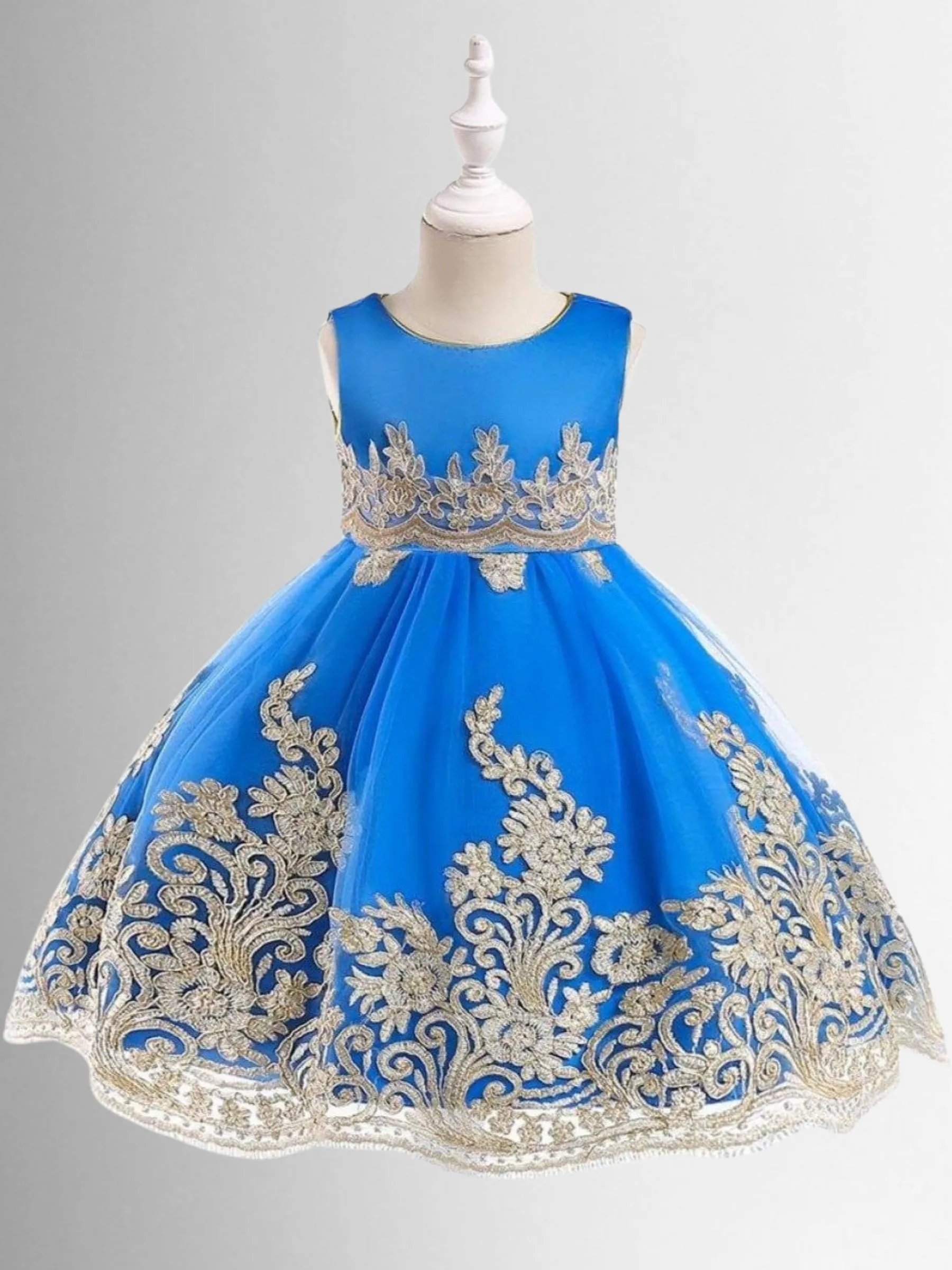 Elegant Flourish Lace Party Dress