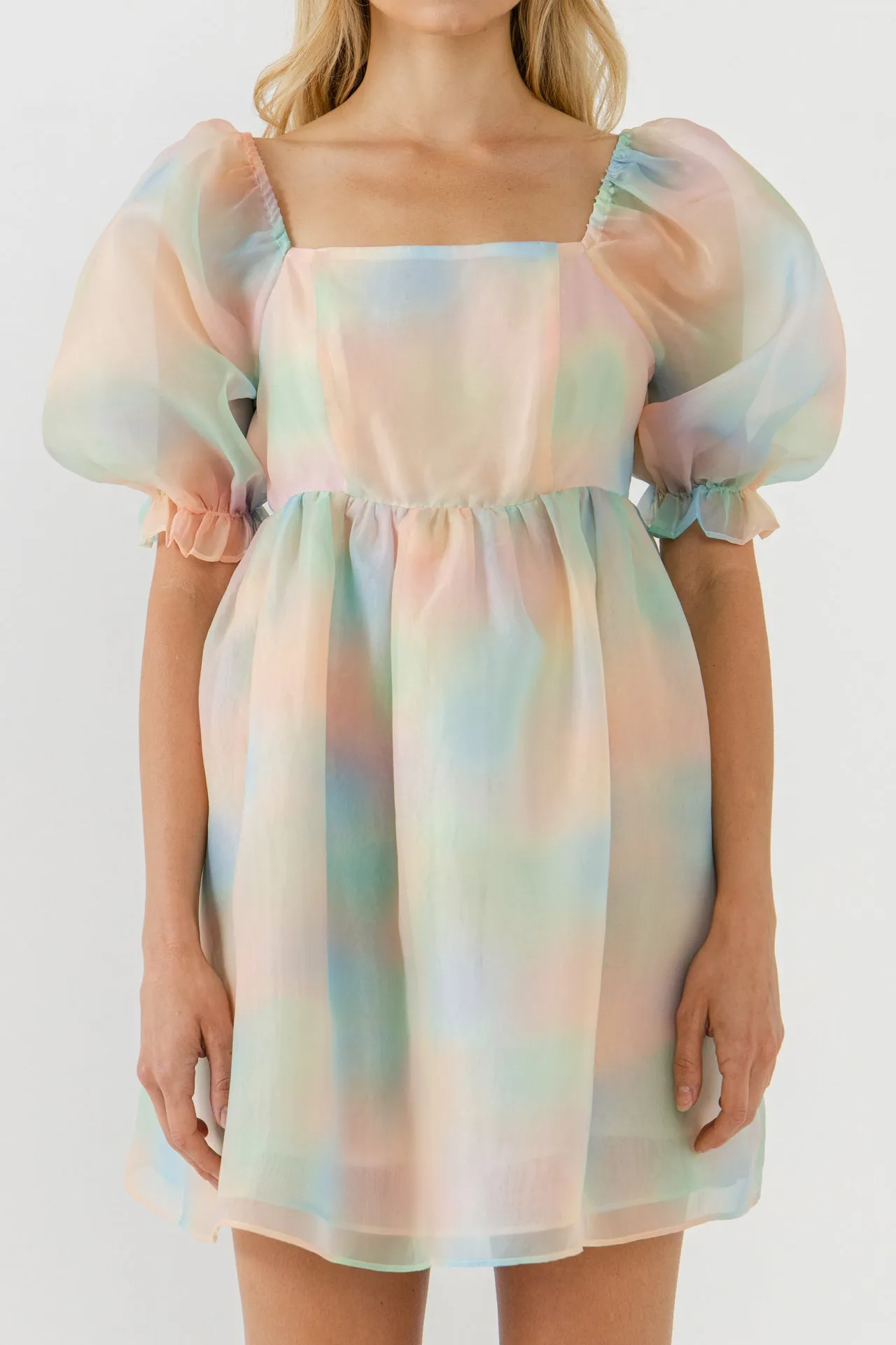 Endless Rose - Ombre Puff Mini Dress