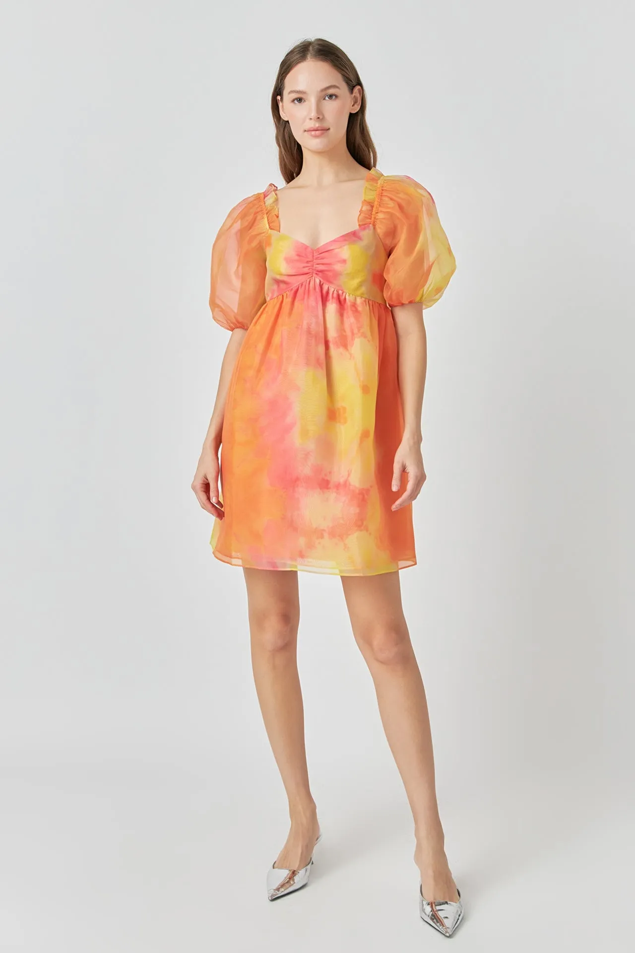 Endless Rose - Organza Tie-dye Babydoll Dress