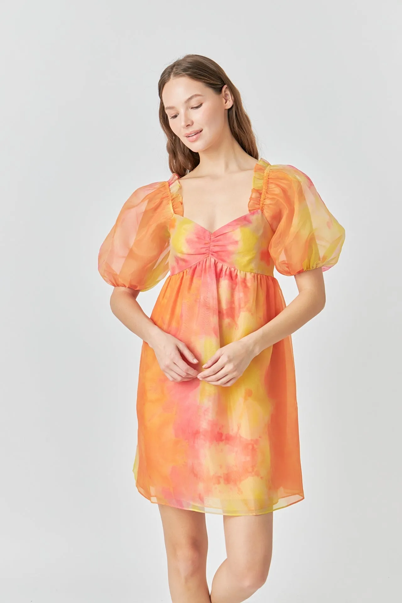 Endless Rose - Organza Tie-dye Babydoll Dress