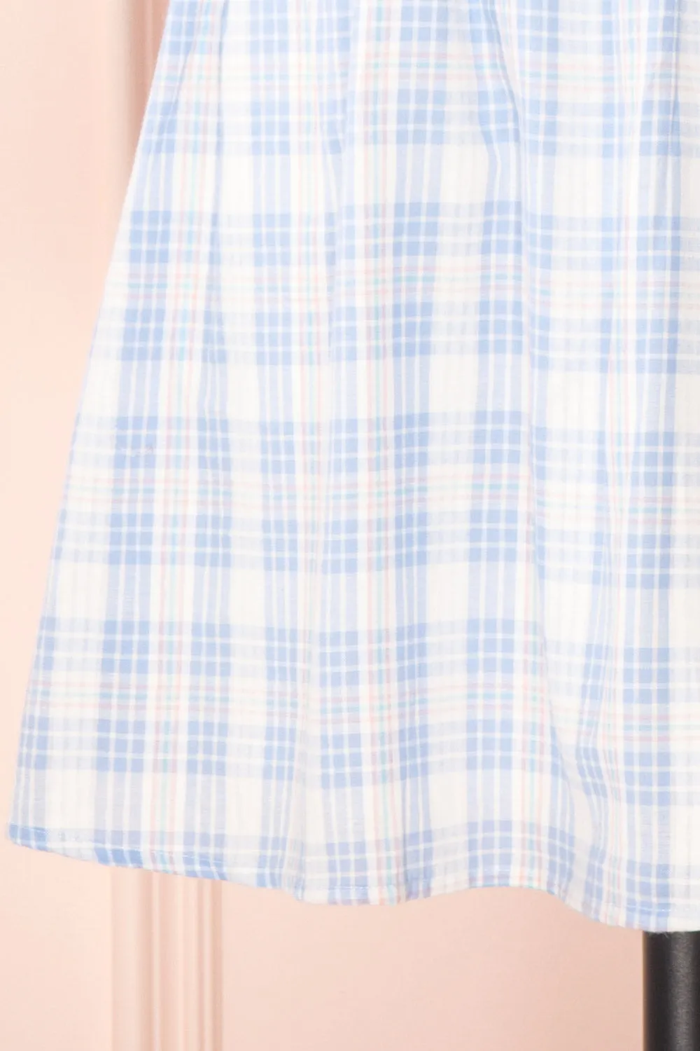 Ethne | Pastel Babydoll Plaid Dress