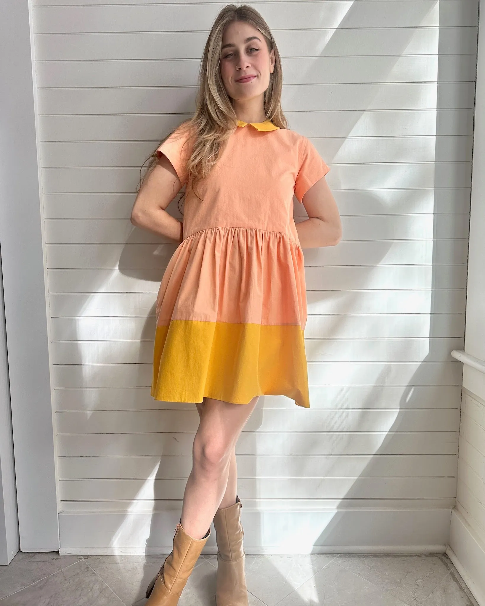 Eva Dress- Peach Sorbet