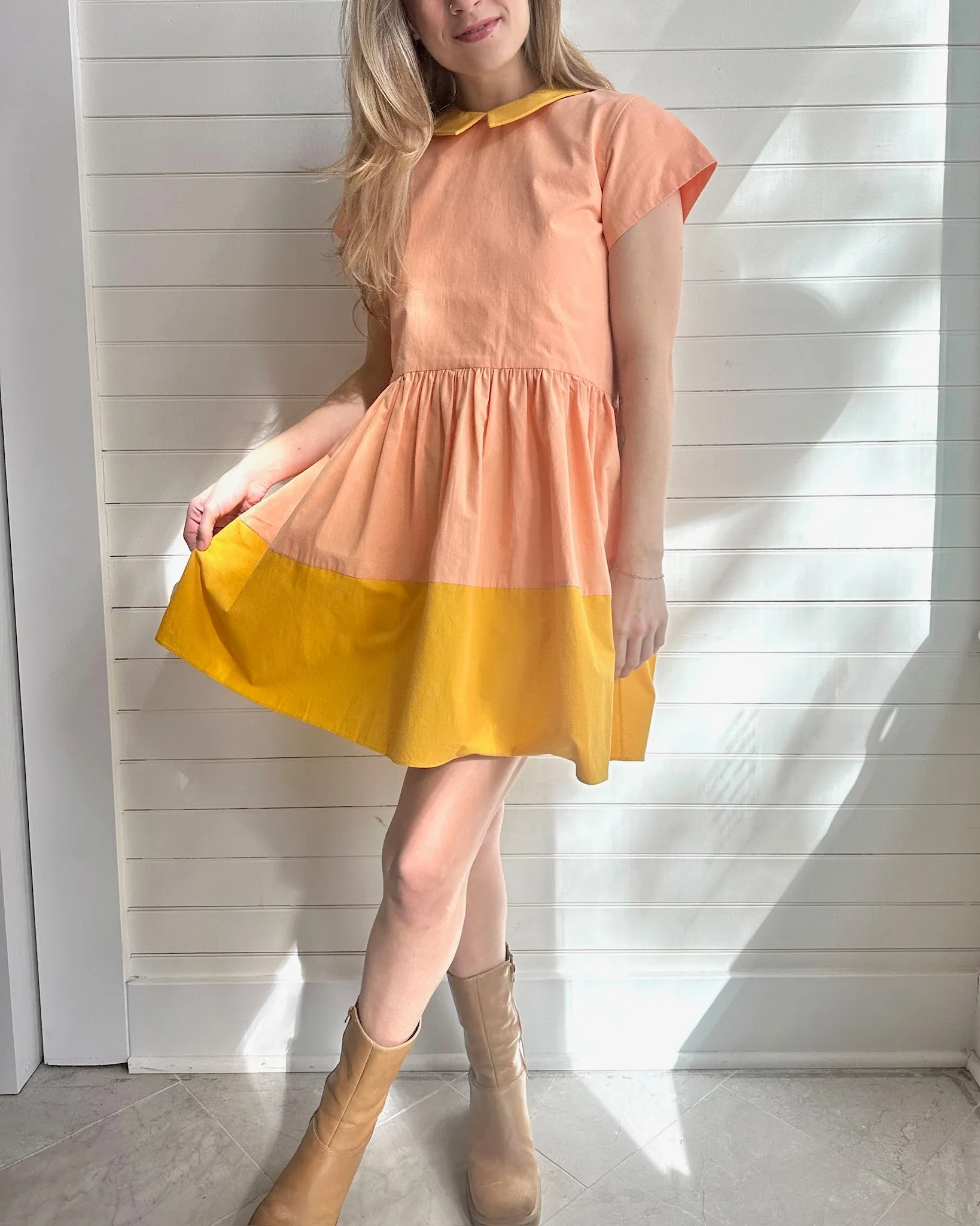 Eva Dress- Peach Sorbet