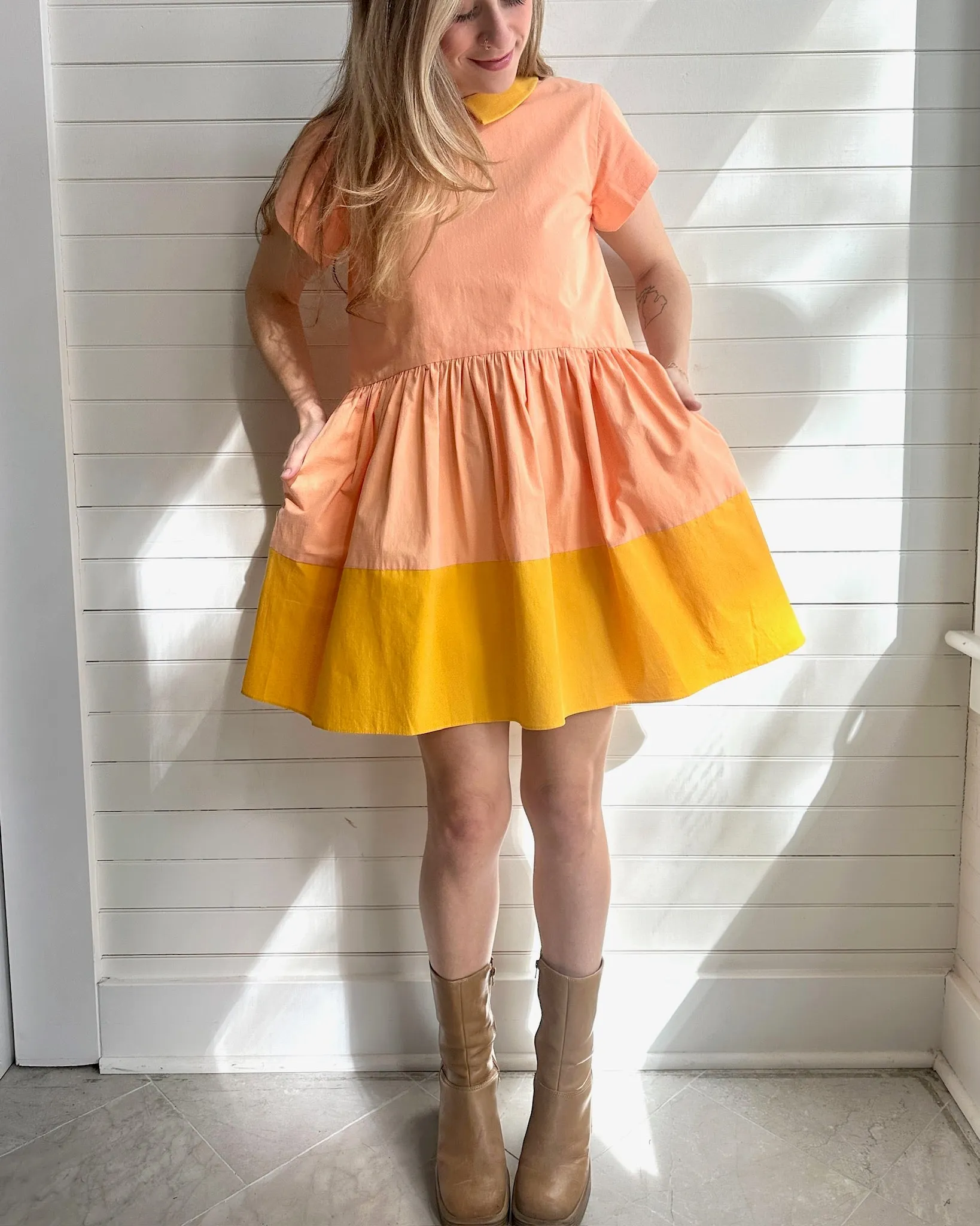 Eva Dress- Peach Sorbet