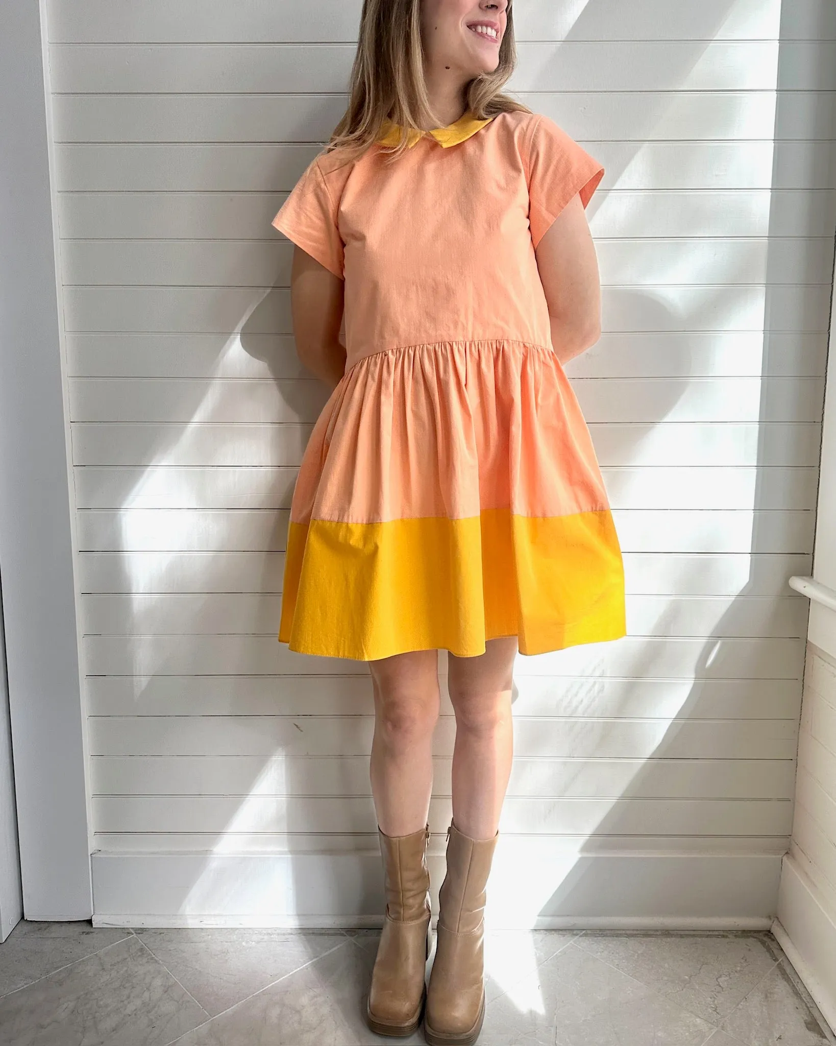 Eva Dress- Peach Sorbet