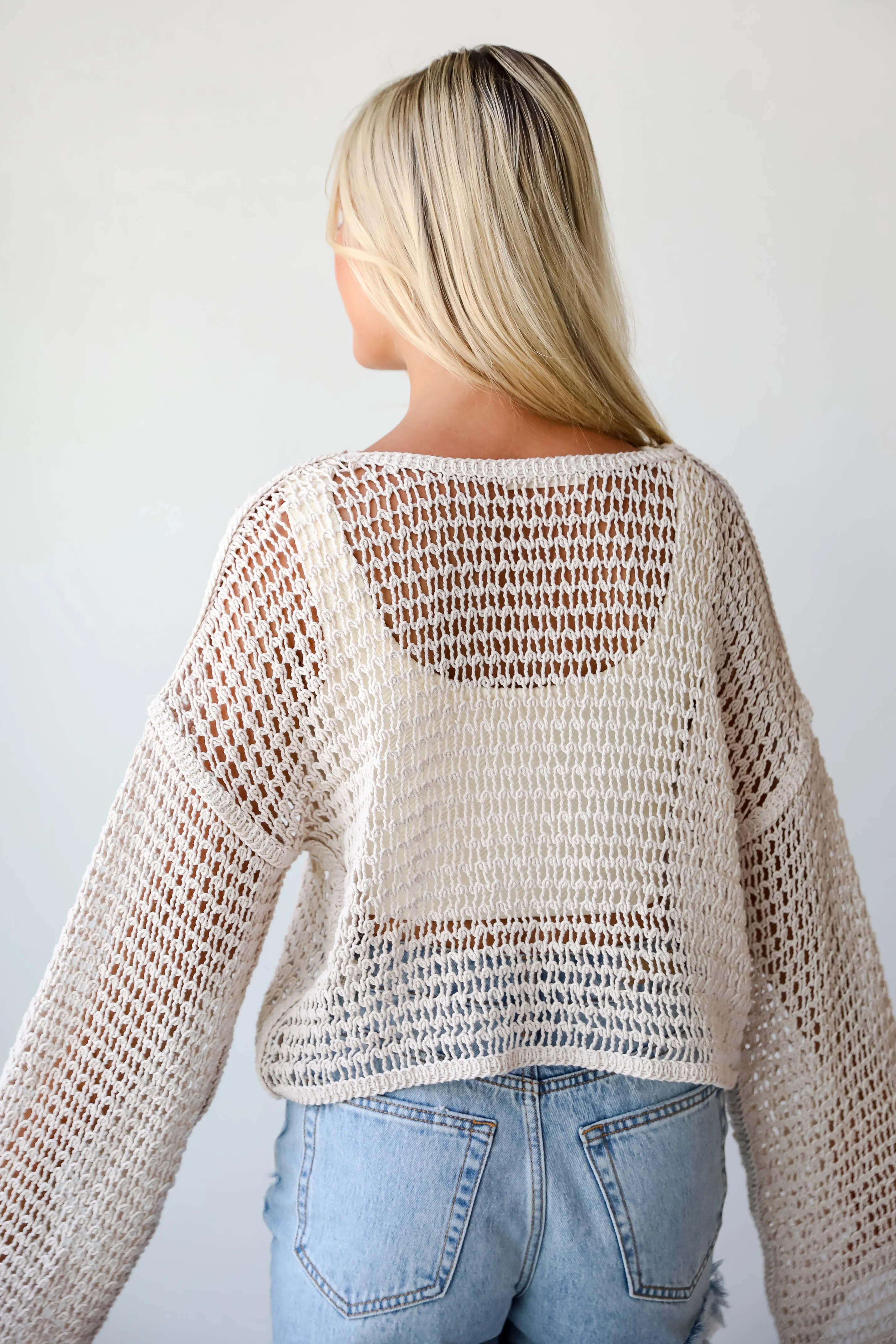 FINAL SALE - Stylish Destination Crochet Open Knit Top