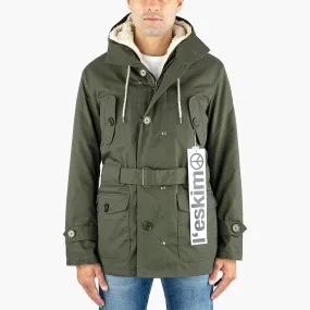 Giaccone L'ESKIMO Equipe 70 Mini in Tecno Gabardina Verde Militare