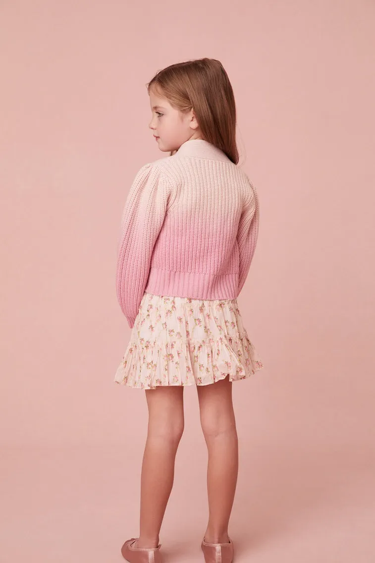 Girls Mini Dip-Dyed Ombré Avignon Cardigan