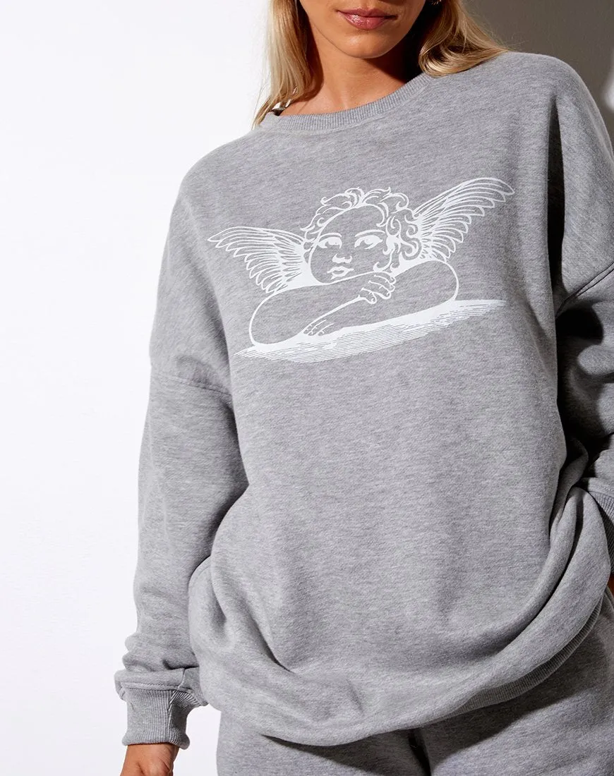 Glo Sweatshirt in Grey Marl Angelo