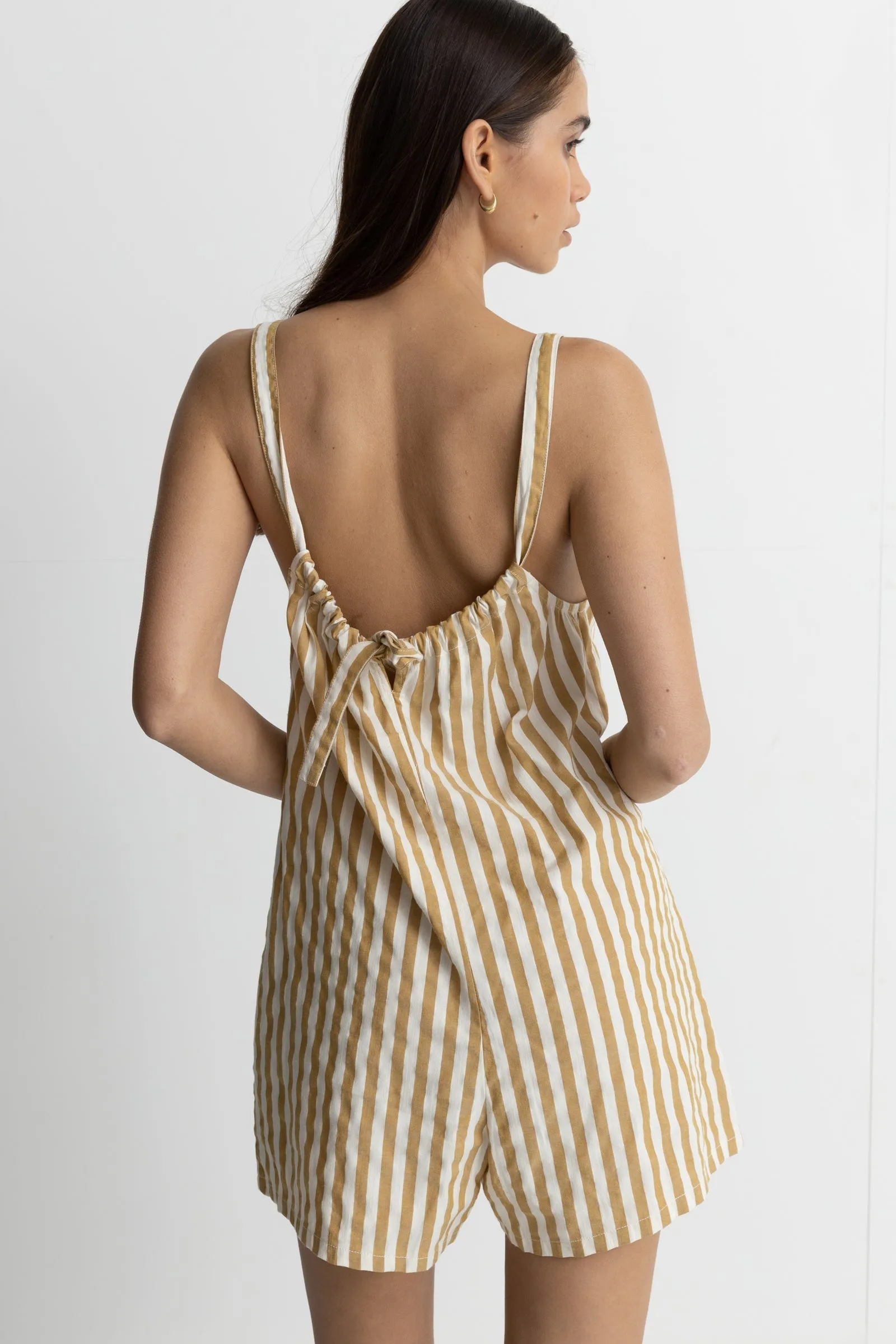 Goodtimes Stripe Playsuit Camel