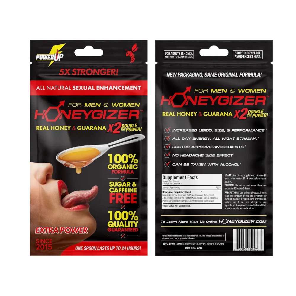 HONEYGIZER Male Sexual Enhancement- Real Honey & Guarana (1 Spoon)