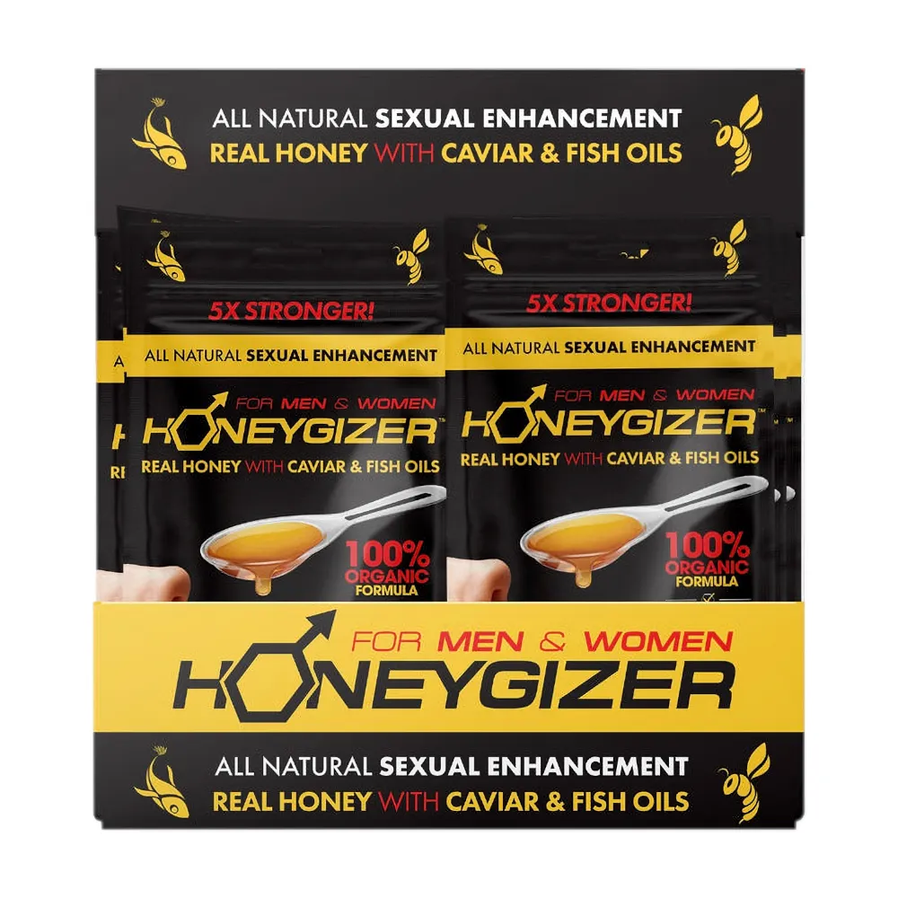 HONEYGIZER Male Sexual Enhancement- Real Honey With Caviar & Fish Oils (1 Spoon)