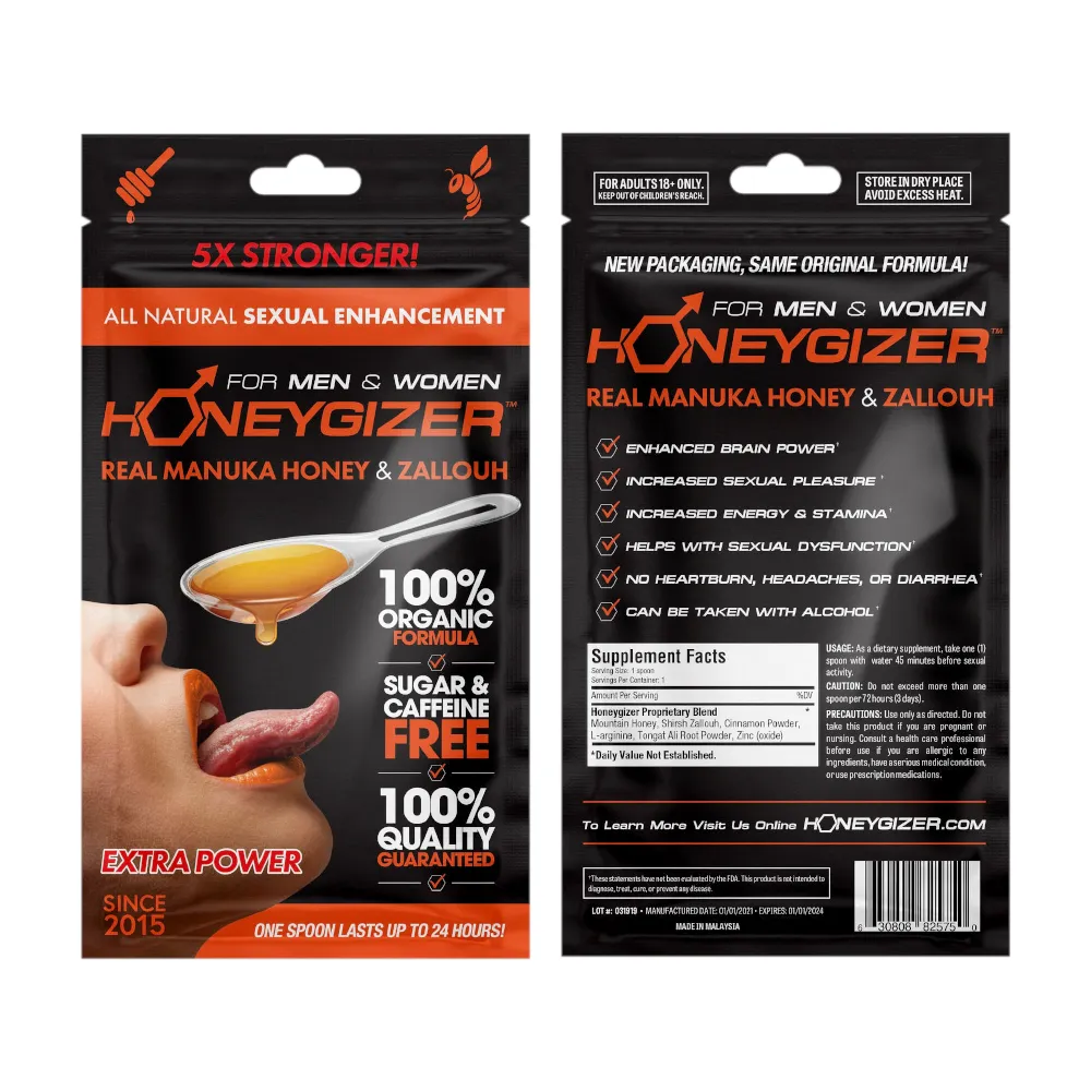 HONEYGIZER Male Sexual Enhancement- Real Manuka Honey & Zallouh (24 Spoons)