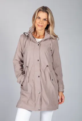 Hooded Parka in Taupe