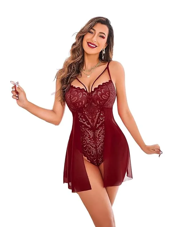 Hot Sexy Babydoll Lingerie Dress for Honeymoon