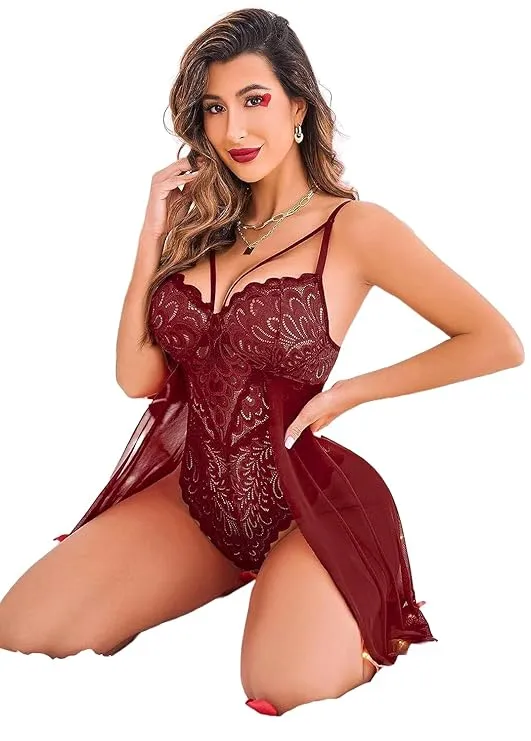 Hot Sexy Babydoll Lingerie Dress for Honeymoon