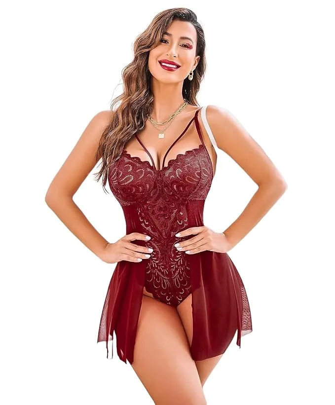 Hot Sexy Babydoll Lingerie Dress for Honeymoon