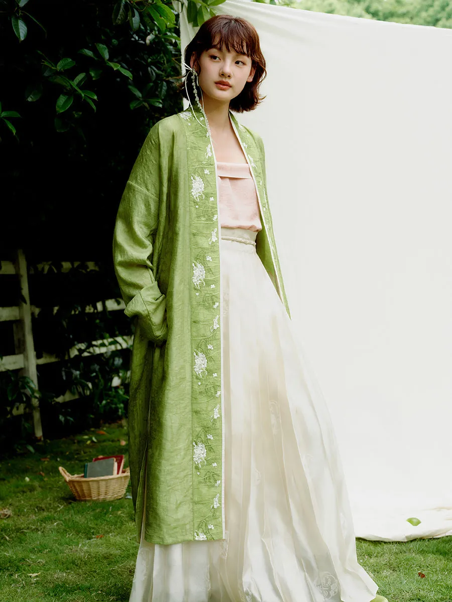 Hu Feng 忽逢 Suddenly Southern Song Baidiequn Skirt & Beizi Jacket Set