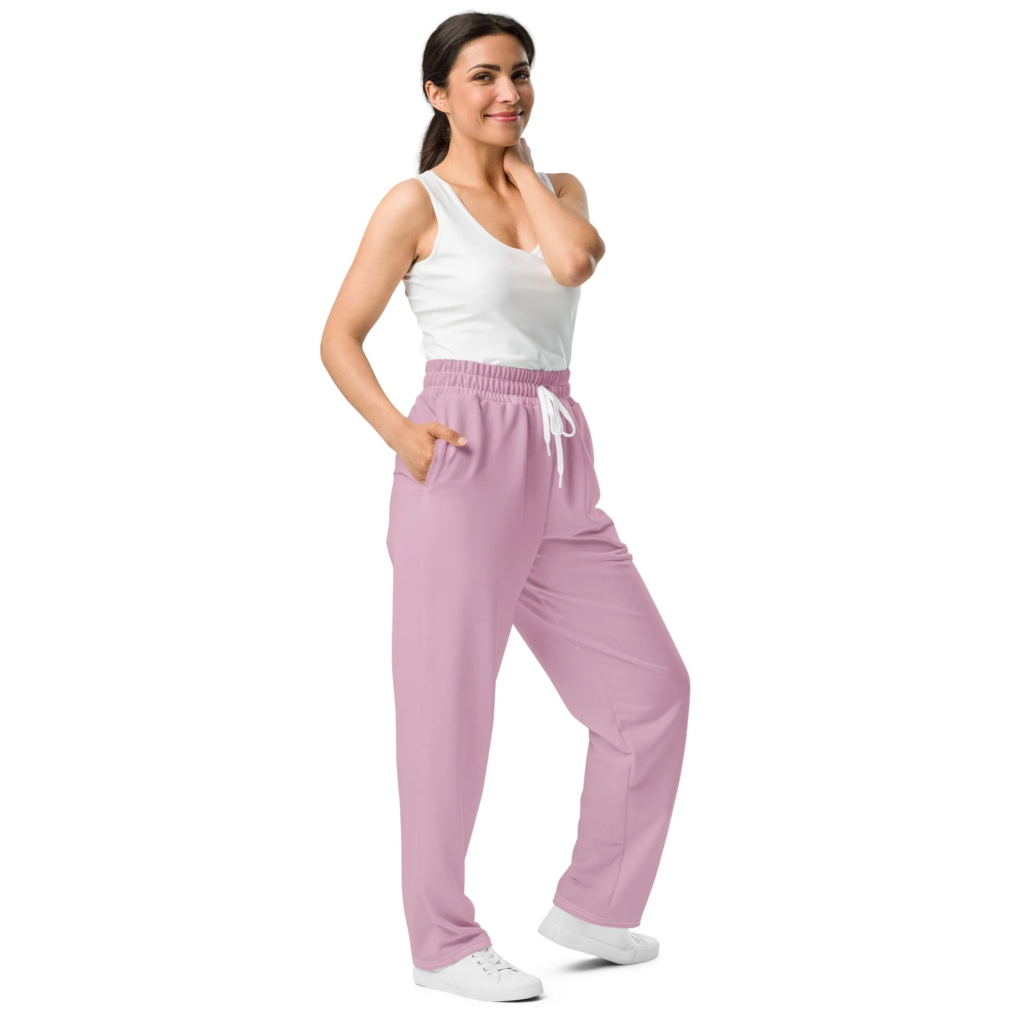 Humble Sportswear™  Pastel Pink Wide-leg Joggers