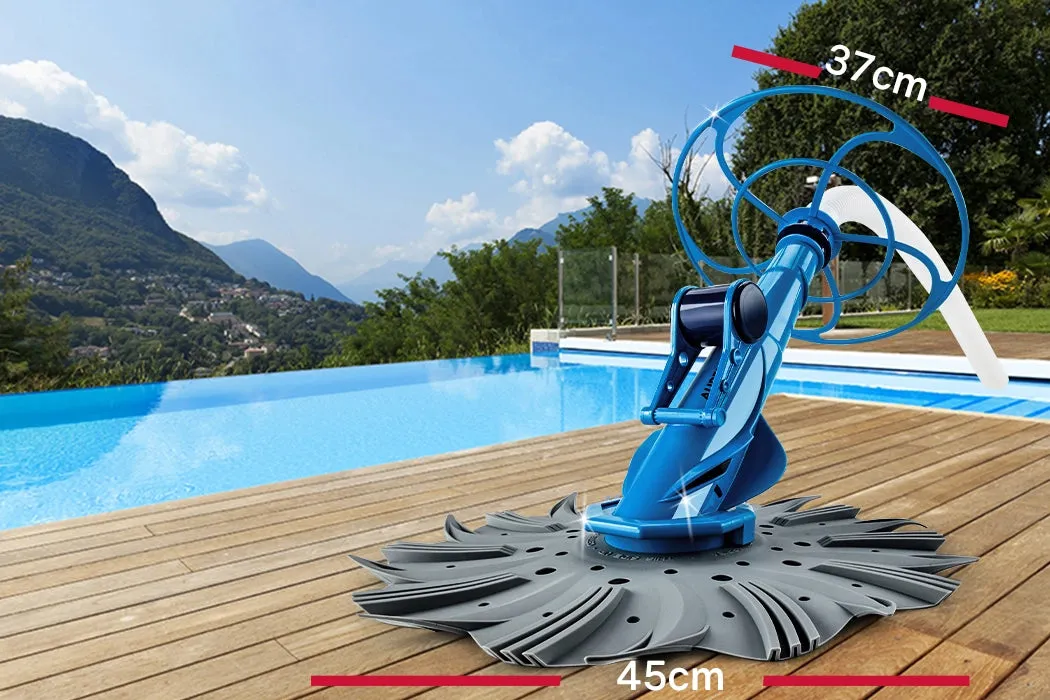 Hydrodynamic Pool Cleaner Wall Climbing Vacuum, 10m Hose - Aurelaqua