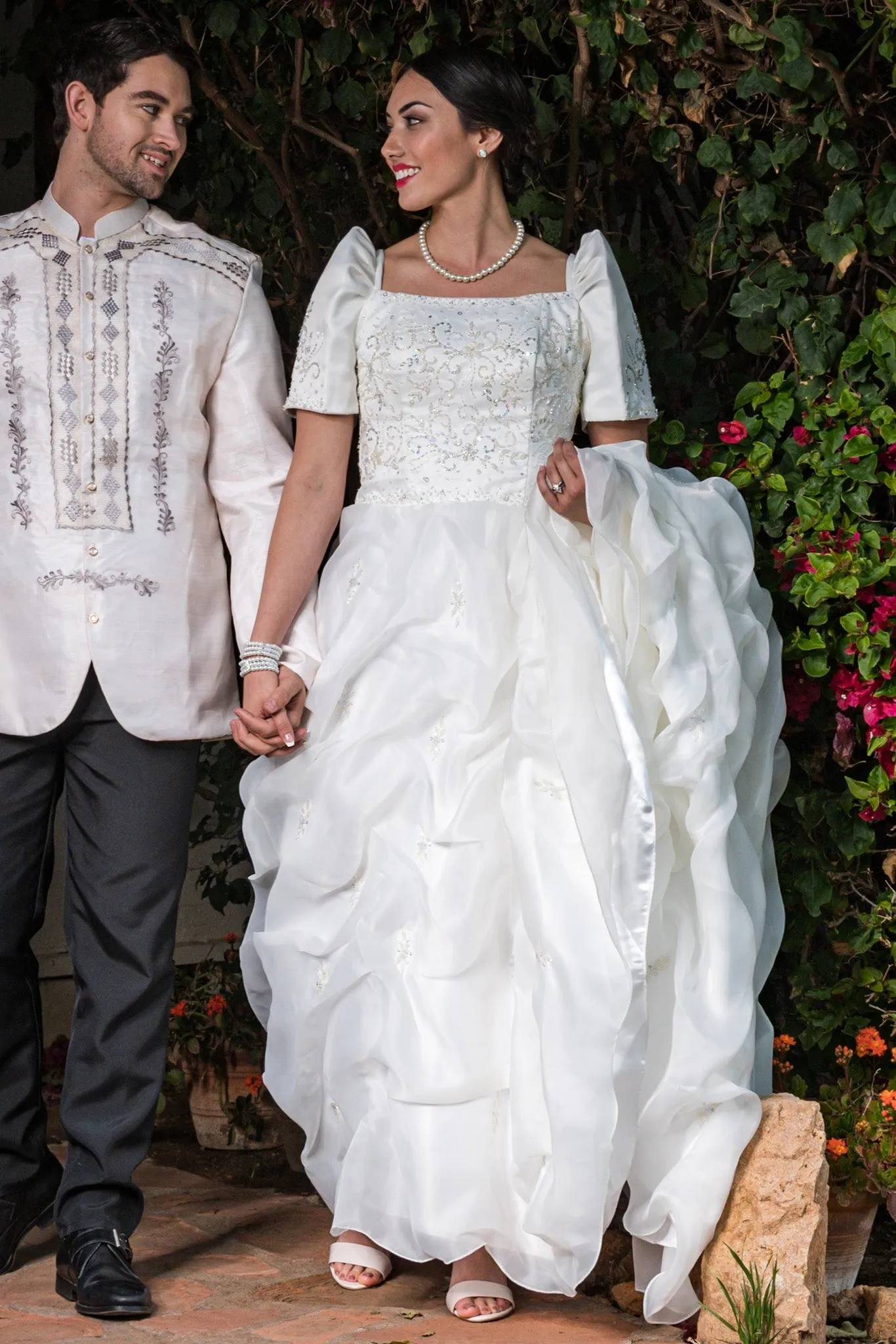 ID01 - CUSTOM ORDER - Bridal Filipiniana Cloud Gown