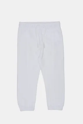 Infant Boys White Jacquard Active Pants