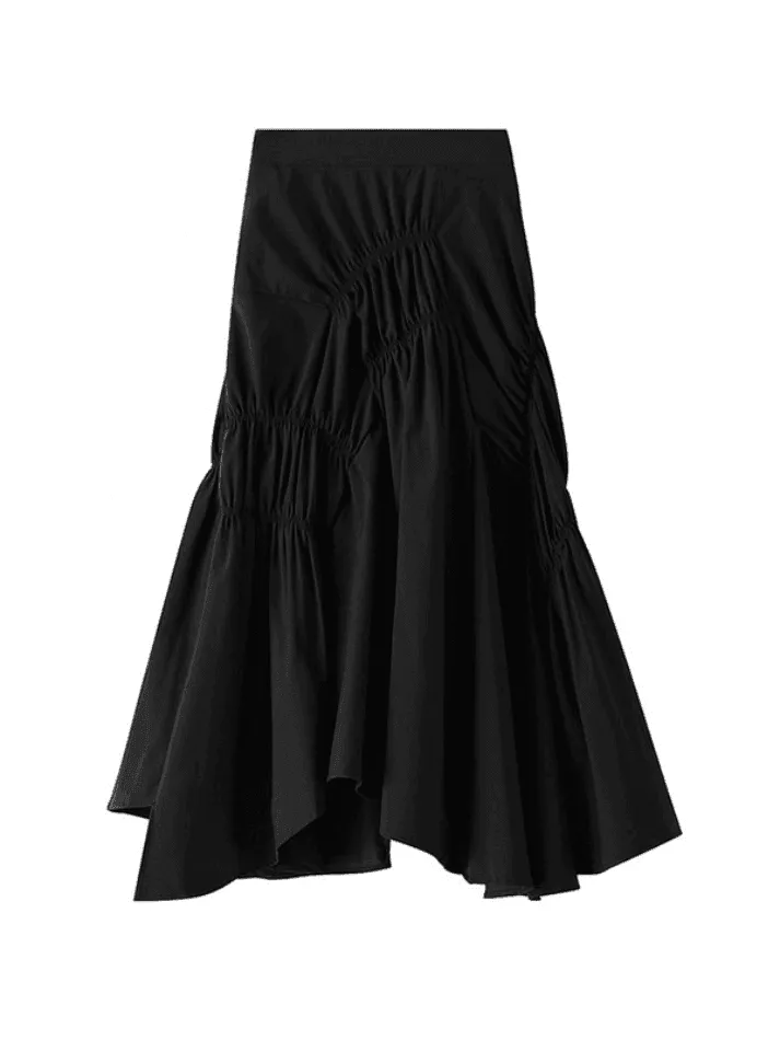 Irregular Pleated Skirt