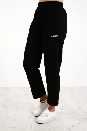 Italic Crop Sweatpant Black