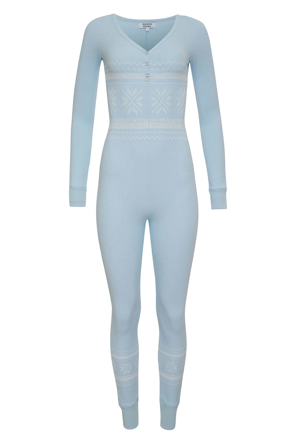 January Waffle Pajama Onesie - Flurries