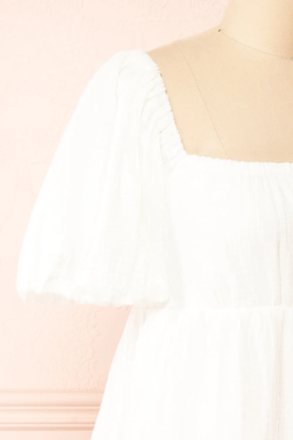 Jenna | Short Tiered White Dress