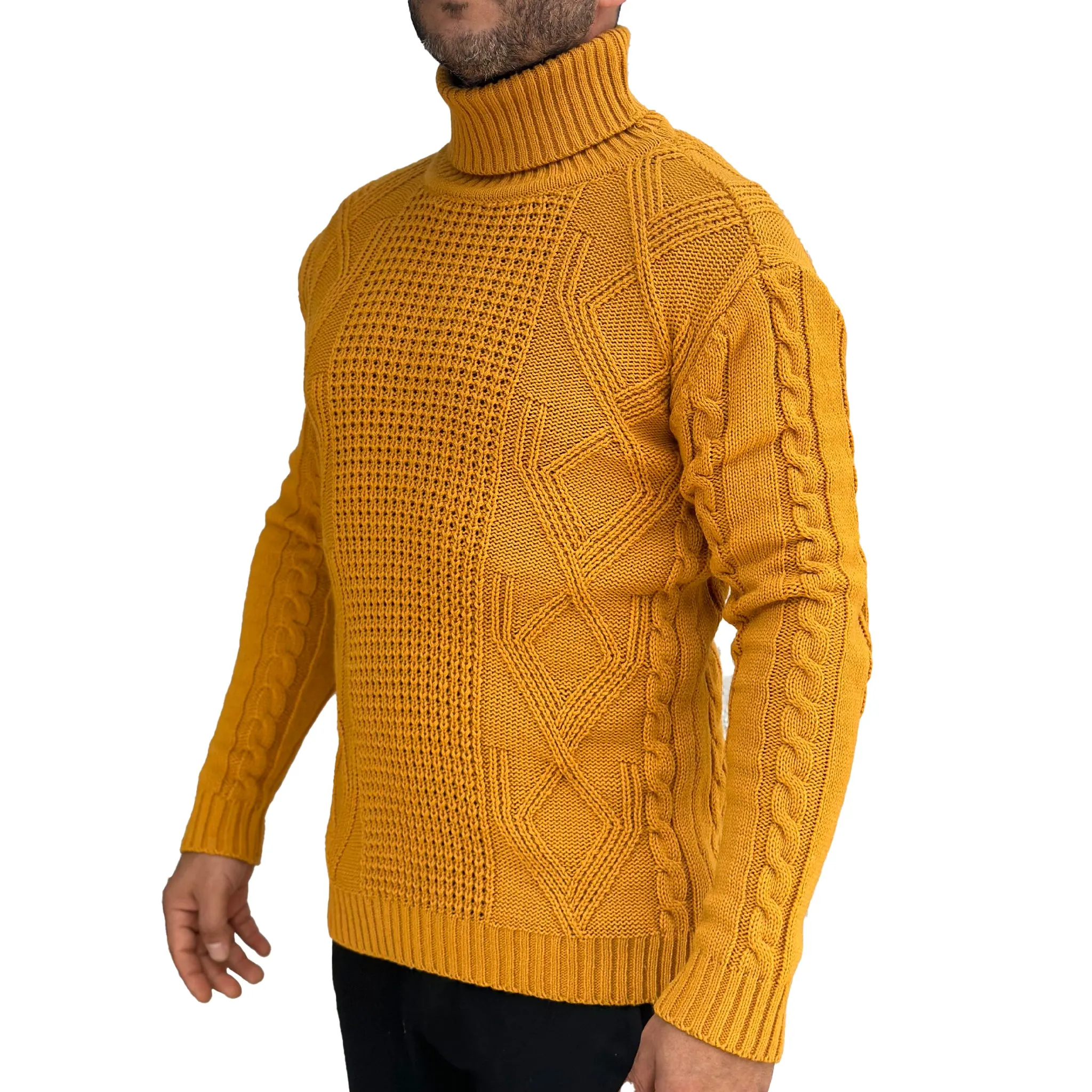 [Jorge] Yellow Light Weight Turtleneck