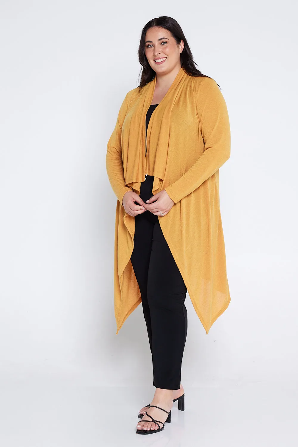 Kasra Wrap Tunic Jacket - Mustard