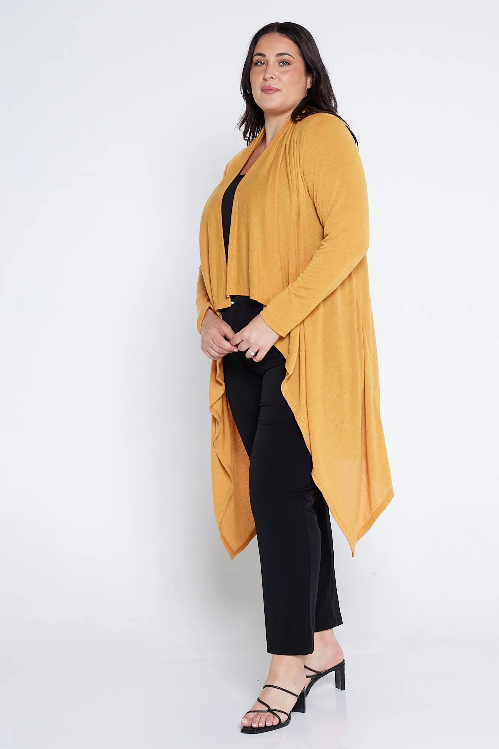 Kasra Wrap Tunic Jacket - Mustard