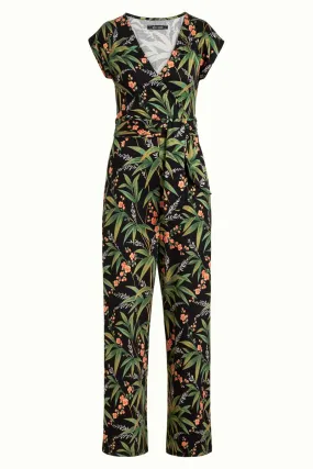 King Louie Lot Cropped Jumpsuit Tahiti Black