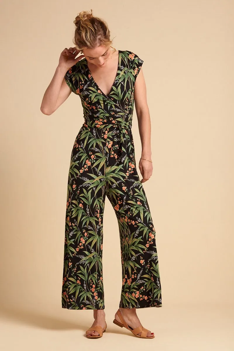 King Louie Lot Cropped Jumpsuit Tahiti Black